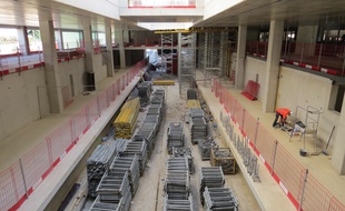 Marseille, le 11 juin 2015, visite du chantier de la station de métro du Capitaine Gèze.