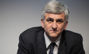 Hervé Morin, ex-candidat du Nouveau Centre à la présidentielle, lors d'un débat sur l'Europe fédérale, le 20 janvier 2012 à Nantes (Loire-Atlantique).