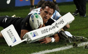 L'ouvreur de la Nouvelle-Zélande, Aaron Cruden, le 9 octobre 2011 contre l'Argentine.