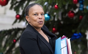 Christiane Taubira à la sortie du conseil des ministres le 27 janvier 2016.