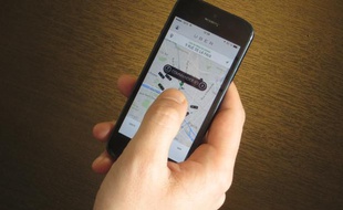L'appli Uber facilite le covoiturage, le 04 février 2014.