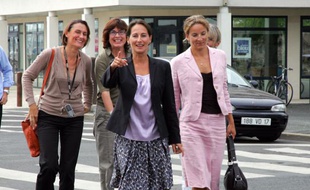 Ségolène Royal et Delphine Batho le 31 août 2007 à La Rochelle.