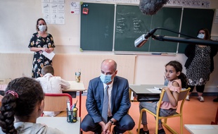 Jean-Michel Blanquer lors de la rentrée scolaire