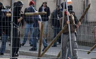 Des manifestants anti-Otan, le 2 avril 2009 à Strasbourg.