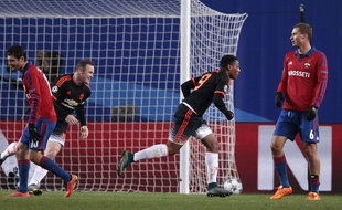 Après avoir concédé un penalty, Anthony Martial s'est bien repris en permettant à Manchester United d'arracher le match nul (1-1) sur la pelouse du CSKA Moscou, le 21 octobre 2015.