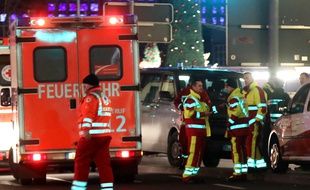 An articulated lorry has ploughed into a busy Christmas market on December 19, 2016 in the heart of Berlin, Germany killing 12 people and injuring 50. //ENPOL_001188/Credit:Szkocki/PRS/ENPOL/SIPA/1612201133