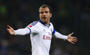 Le milieu de terrain de Hambourg, Rafael van der Vaart, lors d'un match contre le Bayer Leverkusen, le 4 avril 2014.