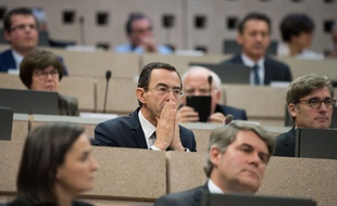 Bruno Retailleau, président de la région Pays de la Loire, dans l'hémicycle de l'hôtel de région
