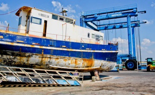 L'homme s'est hissé illégalement en haut d'un ascenseur à bateaux dans le port de la Cotinière, sur l'île d'Oléron (illustration)