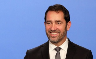Christophe Castaner lor de son dernier point presse en tant que porte-parole du gouvernement le 15 novembre 2017 à l'Elkysée.