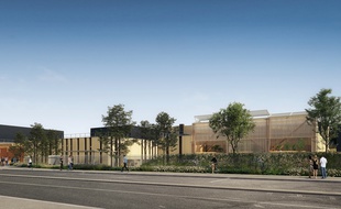 Image de synthèse du projet de restructuration du collège Toulouse-Lautrec à Langon (Gironde)