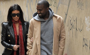 Kim Kardashian et Kanye West, le 30 mai 2014, à Prague, en République Tchèque.