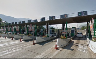 Le péage de Voreppe, où a eu lieu l'arrestation.