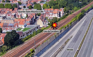 L'accident a eu lieu dans le quartier Saint-Maurice, à Lille.