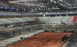Le stade Piere Mauroy se transforme pour la coupe Davis