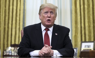 Le président américain Donald Trump dans son bureau à Washington, le 31 janvier 2019.