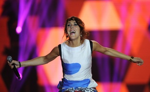 Zaz en concert à La Rochelle, le 10 juillet 2014.