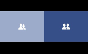 L'icône «Amis» de Facebook avant et après le lifting opéré par Caitlin Winner.