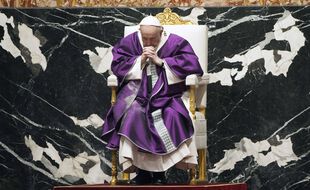 Le pape François lors d'une messe au Vatican, le 17 février 2021.