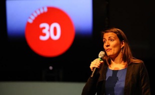 L'étudiante Nathalie Lagarde participe à la finale de "Ma thèse en 180 secondes" à Nancy, le 3 juin 2015