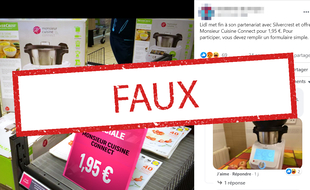 Sur cette publication Facebook, un faux compte usurpant l'identité de la marque Darty propose une fausse promotion. C'est une arnaque - Capture d'écran