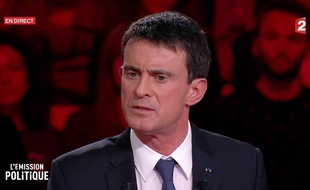Manuel Valls, sur le plateau de «L'Emission politique».
