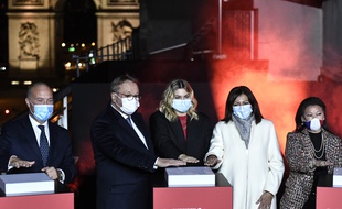 Le lancement des illuminations de Noël 2020, ce dimanche soir.