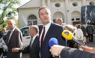 Le candidat du Front National aux élections cantonales à Brignoles, Laurent Lopez, le 13 octobre 2013.