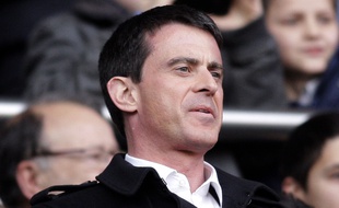 Le Premier ministre Manuel Valls le 7 mars 2015 au Parc des Princes.
