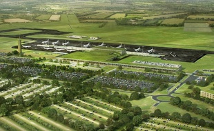 Image de synthèse du projet d'aéroport de Notre-Dame-des-Landes.