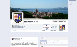 Capture d'écran de la page Facebook de la gendarmerie du Var le 7 novembre 2012