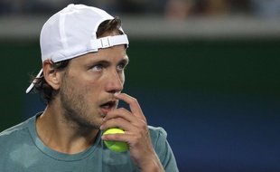 Lucas Pouille s'est qualifié pour les 8es de finale de l'Open d'Australie, le 19 janvier 2019.
