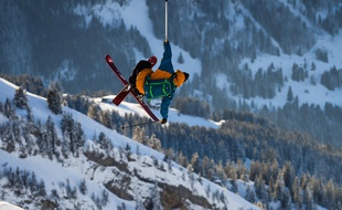 Candide Thovex dans ses oeuvres, ici en février 2014.