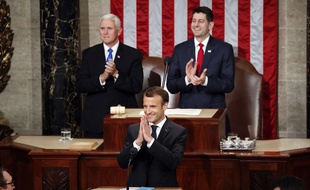 Emmanuel Macron a prononcé un discours devant le Congrès américain le 25 avril 2018.