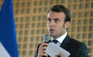 Le ministre français de l'Economie Emmanuel Macron lors d'une conférence de presse à Paris, le 15 octobre 2014