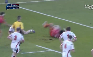 L'essai de Mathieu Bastareaud lors de Toulon-Ulster le 17 janvier 2015.