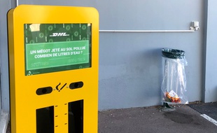 Exemple de nudge : un cendrier ludique.