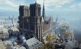 La cathédrale de Nôtre-Dame, dans Assasin's Creed Unity