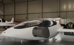 Le Lilium Jet, prototype de la société allemande Lilium Aviation, a effectué son premier vol d'essai près de Munich, en Allemagne, en avril 2017.