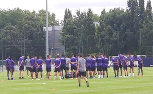 Lors de l'entraînement du TFC, le 29 juin 2020.