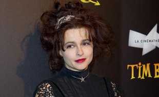 Helena Bonham Carter, lors de l'inauguration de l'exposition «Tim Burton» à la Cinémathèque française à Paris en mars 2012.