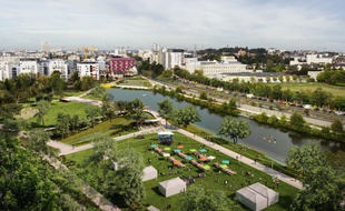 Vue globale sur le futur parc paysager de Baud-Chardonnet.