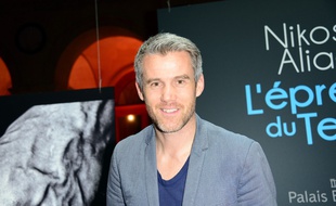 Le «people» Mickaël Landreau lors du vernissage de l'exposition photo de Nikos Aliagas, en janvier 2017.