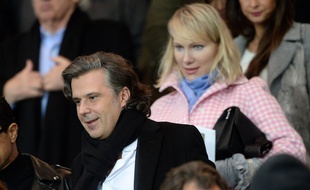Le président de l'OM Vincent Labrune et l'actionnaire majoritaire du club Margarita Louis-Dreyfus.