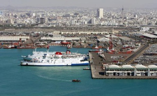 Vue de la ville de Jeddah et de son port sur la mer Rouge, le 30 novembre 2008