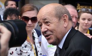 Jean-Yves Le Drian, tête de liste socialiste aux régionales, ici à Rennes en juillet 2015.