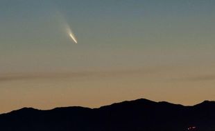 La comète Panstarrs, dans le ciel d'Albuquerque, aux Etats-Unis, le 12 mars 2013.