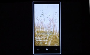L'écran d'accueil de Windows Phone 7