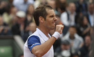 Richard Gasquet lors de son match contre Kei Nishikori le 29 mai 2016 à Roland-Garros.