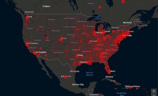 Les Etats-Unis ont passé le cap des 800.000 cas de coronavirus et des 45.000 morts le 21 avril 2020.